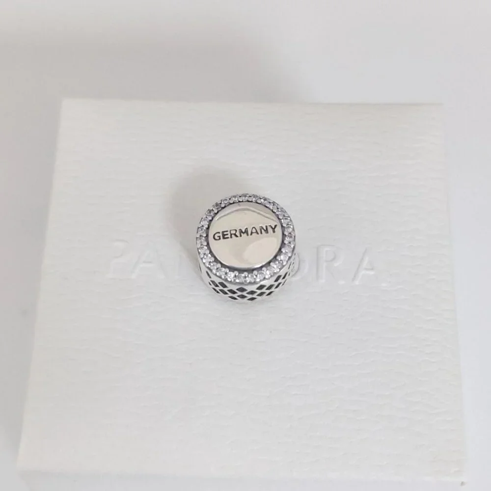 Pandora Germany Flag Bead Charm Exclusive Travel Pendant S925 Silver with box - Picture 7 of 9